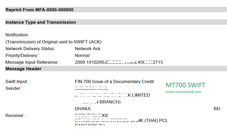 DLC SWIFT MT700