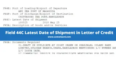 Field 44C Latest Date of Shipment